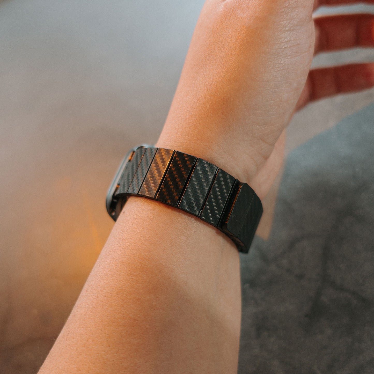 Bracelete Carbono Preto 38/40/41 mm
