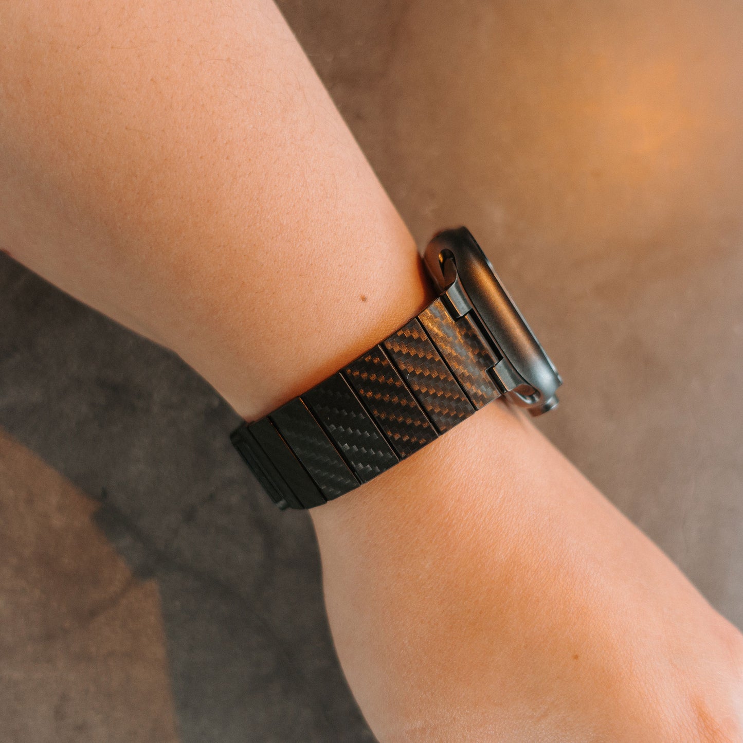 Bracelete Carbono Preto 38/40/41 mm