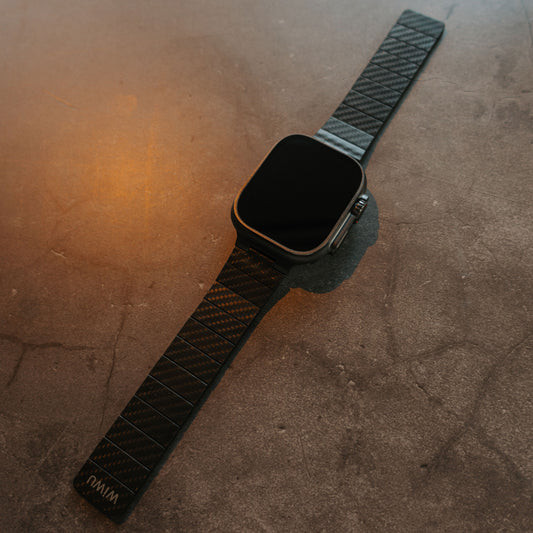 Bracelete Carbono Preto 38/40/41 mm